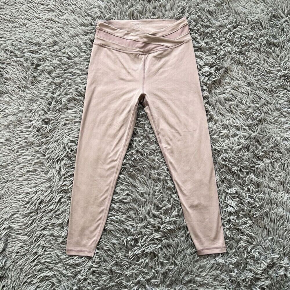 Sweaty Betty All Day Leggings 7/8 Length Light Mauve Neutral Size US 8 Crossover